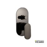 Μίκτης Εντοιχισμού 2 Εξόδων Slim Vicario Black Chrome