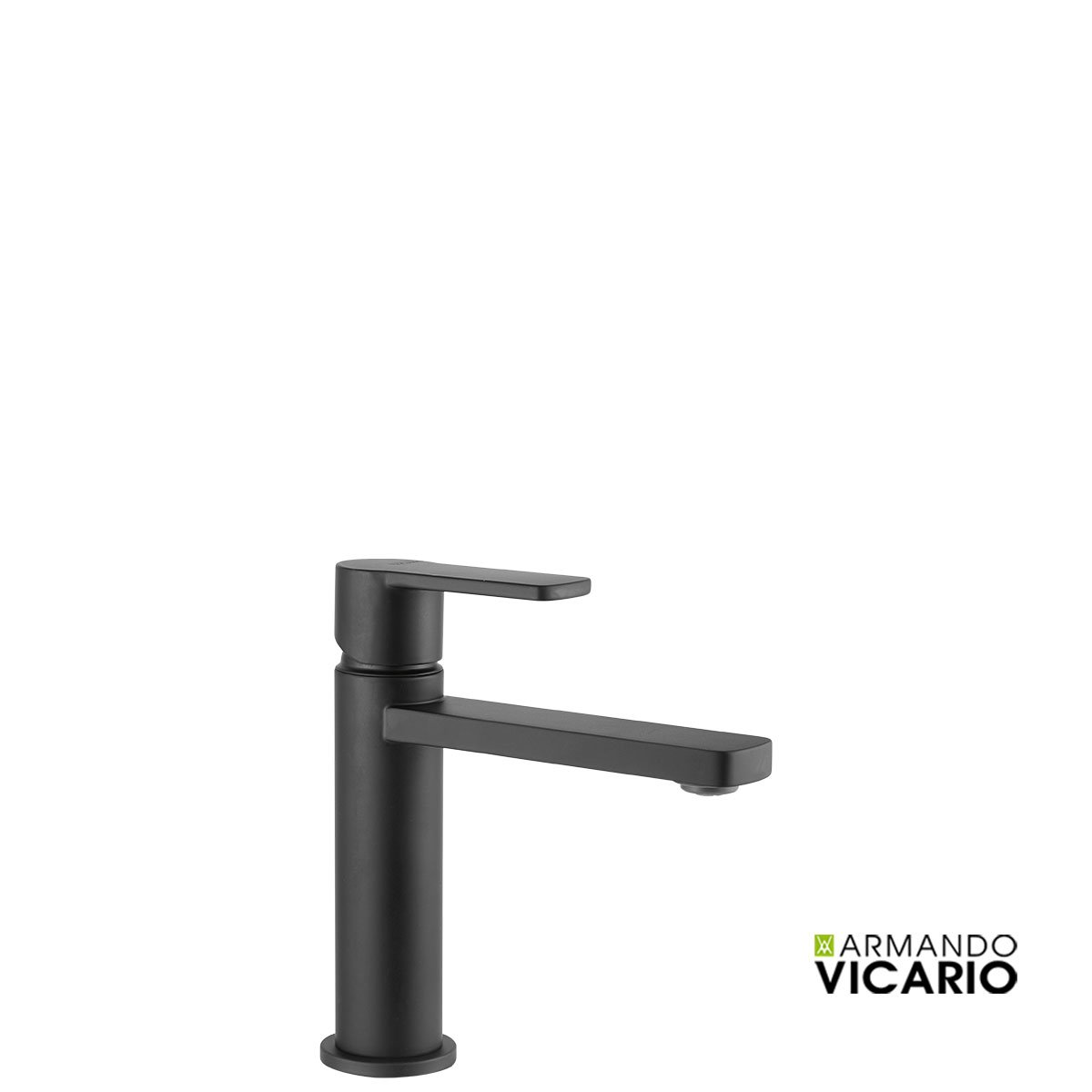 Μπαταρία Νιπτήρα Υψηλή με Βαλβίδα Clic-Clac Glam Vicario Black Matt