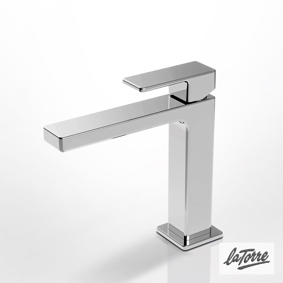 Μπαταρία Νιπτήρα με Αυτόματη Βαλβίδα Profili La Torre Chrome