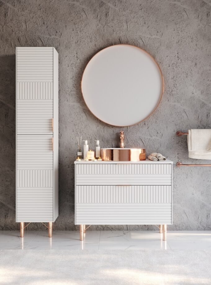 &Sigma;&epsilon;&tau; Έ&pi;&iota;&pi;&lambda;&omicron; &Mu;&pi;ά&nu;&iota;&omicron;&upsilon; FIORE &Lambda;&epsilon;&upsilon;&kappa;ό MDF 18mm &Lambda;ά&kappa;&alpha; 85 9SFIO085WHM