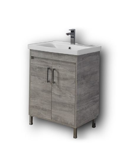 Σετ Έπιπλο Μπάνιου SAVINA CEMENT 65 9SSA065CE0W Πάγκος 61x44x82cm - Image 3