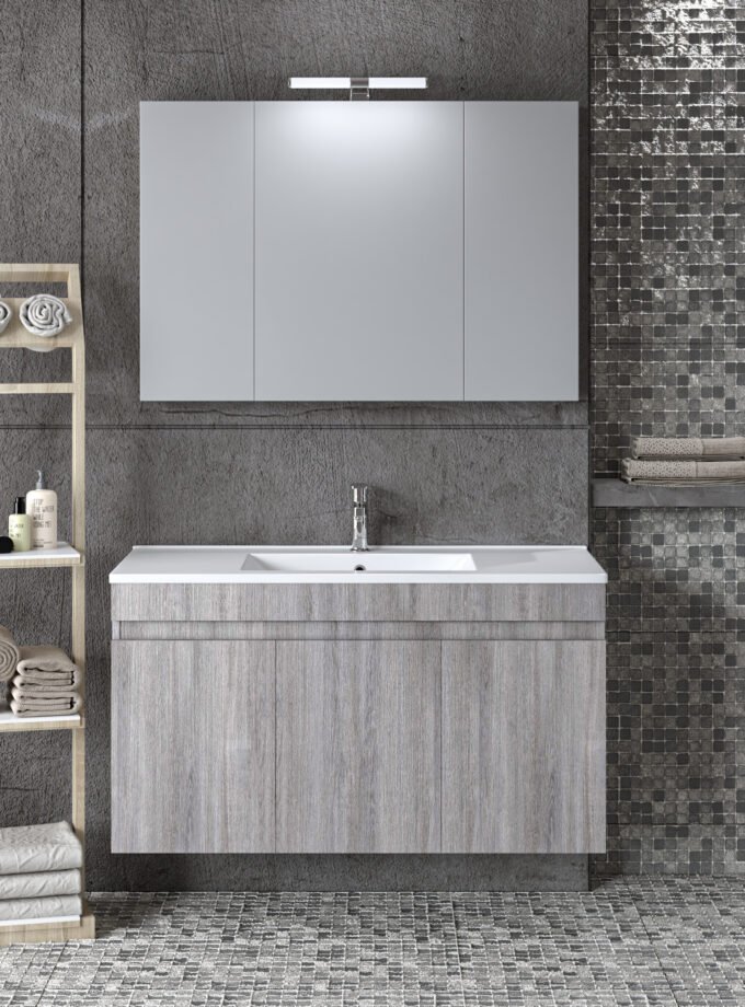 &Sigma;&epsilon;&tau; Έ&pi;&iota;&pi;&lambda;&omicron; &Mu;&pi;ά&nu;&iota;&omicron;&upsilon; OMEGA GREY OAK 100 9SOM100GO&Nu;W &Pi;ά&gamma;&kappa;&omicron; 97x44x60cm