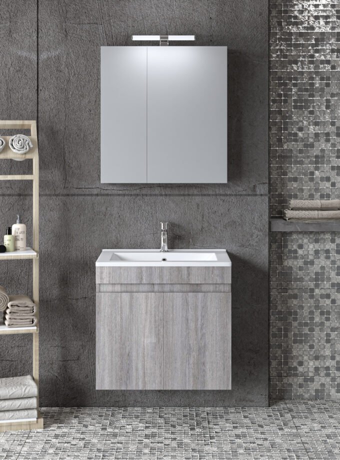 &Sigma;&epsilon;&tau; Έ&pi;&iota;&pi;&lambda;&omicron; &Mu;&pi;ά&nu;&iota;&omicron;&upsilon; OMEGA GREY OAK 60 9SOM060GO0W &Pi;ά&gamma;&kappa;&omicron; 60x44x60