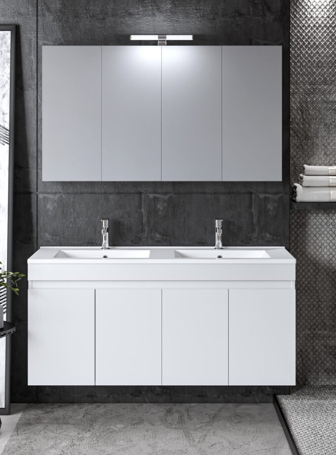 &Sigma;&epsilon;&tau; &Epsilon;&pi;ί&pi;&lambda;&omicron;&upsilon; OMEGA 120 cm &mu;&epsilon; &Delta;&iota;&pi;&lambda;ό &Nu;&iota;&pi;&tau;ή&rho;&alpha; &chi;&rho;.WHITE GLOSS 9SOM120GLNDW