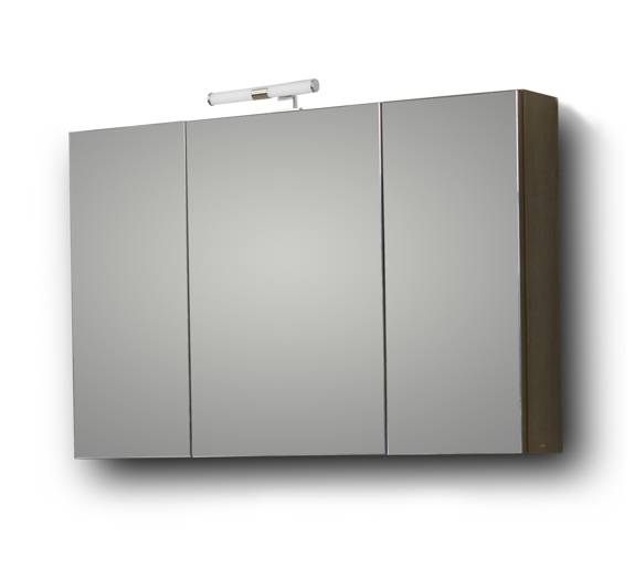 Σετ Έπιπλο Μπάνιου OMEGA GREY OAK 100 9SOM100GOΝW Πάγκο 97x44x60cm - Image 2