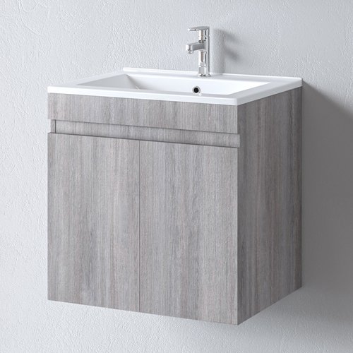 Σετ Έπιπλο Μπάνιου OMEGA GREY OAK 60 9SOM060GO0W Πάγκο 60x44x60 - Image 3