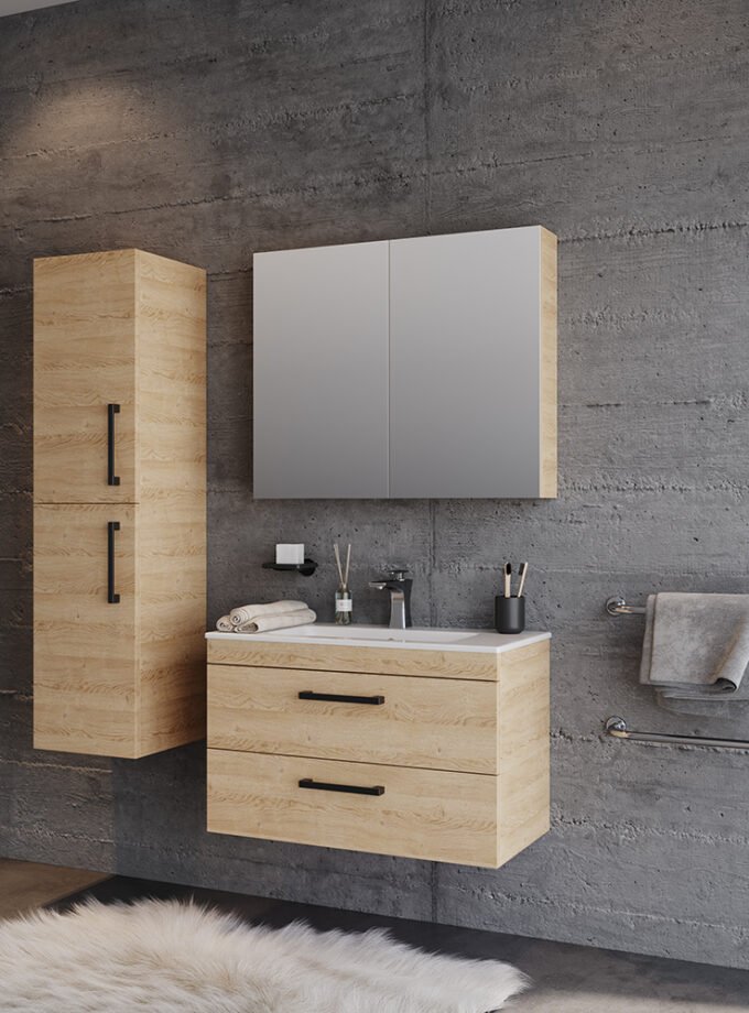 &Sigma;&epsilon;&tau; Έ&pi;&iota;&pi;&lambda;&omicron; &Mu;&pi;ά&nu;&iota;&omicron;&upsilon; SANTA &chi;&rho;. Beige MDF 18mm 80 9SSAN080BEM