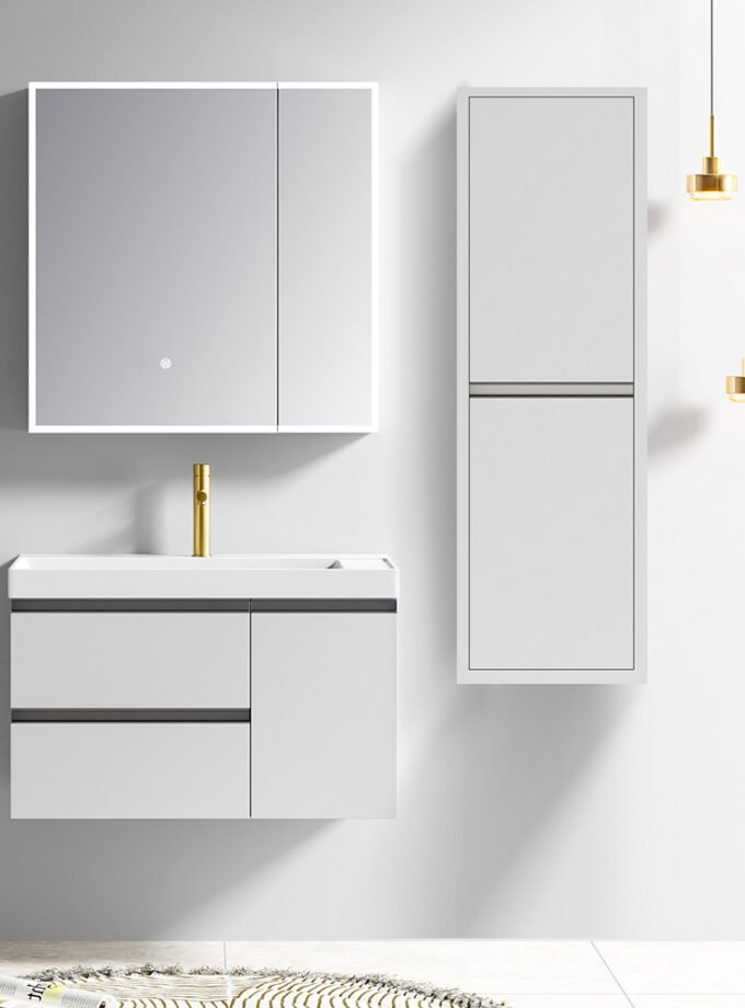 &Sigma;&Epsilon;&Tau; &Epsilon;&Pi;&Iota;&Pi;&Lambda;&Omicron;&Upsilon; SARON 80cm PLYWOOD &chi;&rho;.LIGHT GREY 9SSAR080LGR