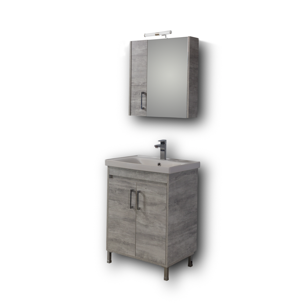Σετ Έπιπλο Μπάνιου SAVINA CEMENT 65 9SSA065CE0W Πάγκος 61x44x82cm - Image 2