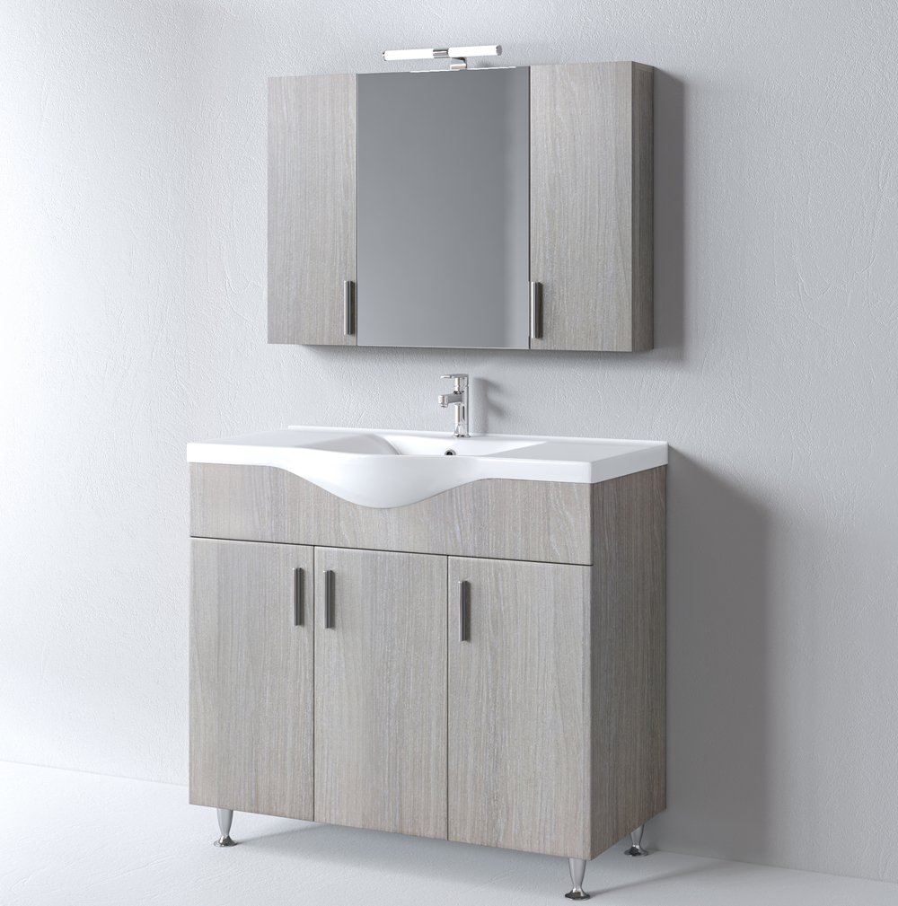 Σετ Έπιπλο Μπάνιου SIENA HARMONY NEW 100 9SSI100HN0W Πάγκο 96x34x83cm - Image 2