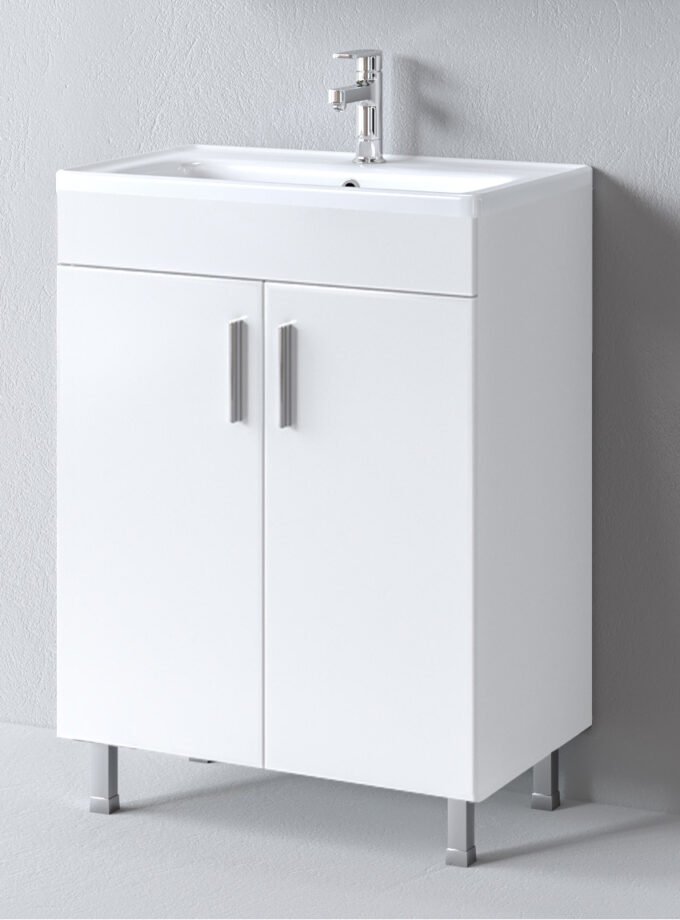 &Pi;ά&gamma;&kappa;&omicron;&sigmaf; &mu;&epsilon; &tau;έ&sigma;&sigma;&epsilon;&rho;&alpha; &pi;&omicron;&delta;&alpha;&rho;ά&kappa;&iota;&alpha; Skopelos White 60 S3BSK060WH0 58x36x69/79cm, &Nu;&iota;&pi;&tau;ή&rho;&alpha;&sigmaf; 61,5x37cm