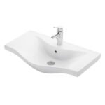 Νιπτήρας BASIC 75 γυαλιστερή πορσελάνη 75x46cm