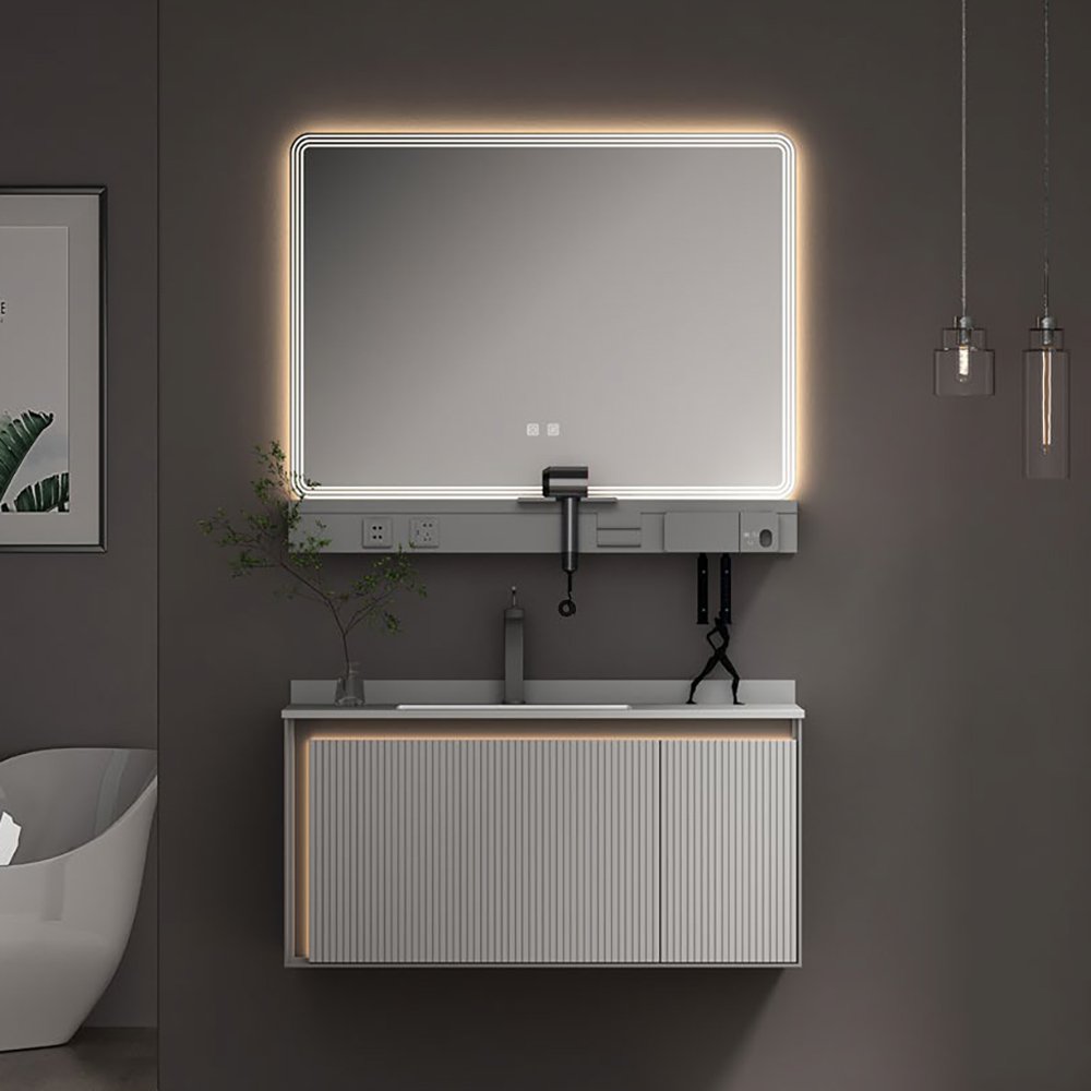 Καθρέφτης GREYS LED 100cm χρ. LIGHT GREY κωδ. 3MGRE100LGR - Image 2