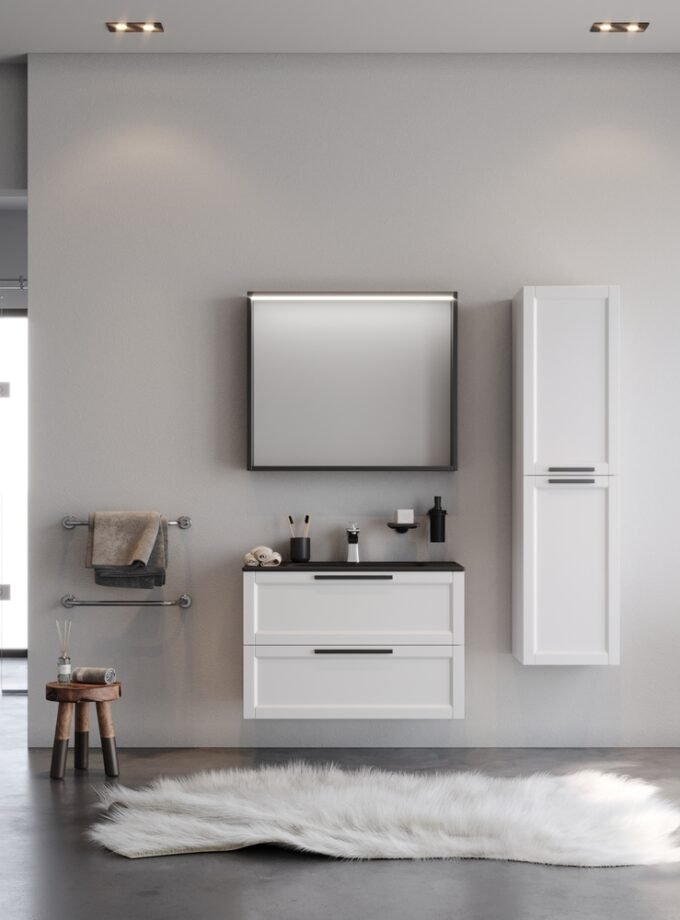 &Sigma;&epsilon;&tau; Έ&pi;&iota;&pi;&lambda;&omicron; &Mu;&pi;ά&nu;&iota;&omicron;&upsilon; LAGUNA &Lambda;&epsilon;&upsilon;&kappa;ό 80 MDF 18mm &Lambda;ά&kappa;&alpha; 9SLAG080WHM