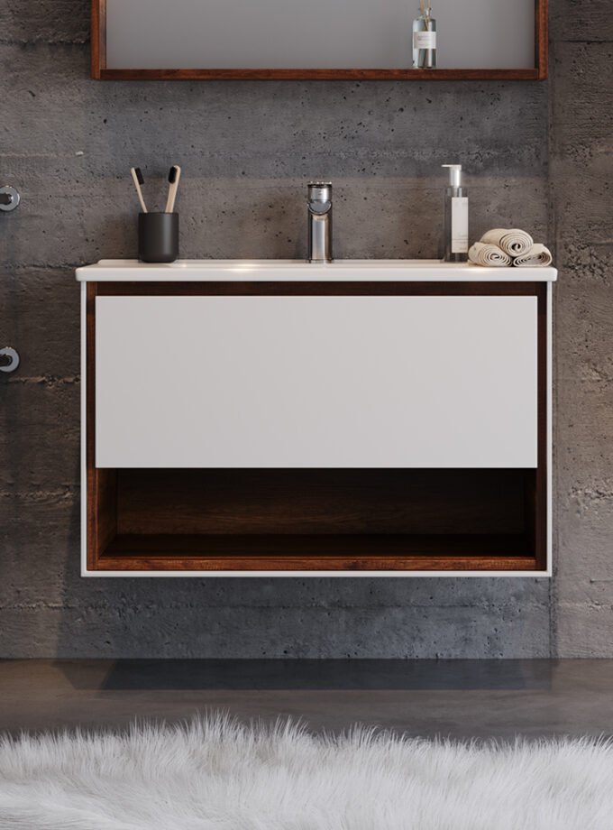&Pi;ά&gamma;&kappa;&omicron;&sigmaf; NEW LUNA &Lambda;&epsilon;&upsilon;&kappa;ό MDF 18mm &Lambda;ά&kappa;&alpha; 85 S3BLUNA085W 85x45.5x63cm