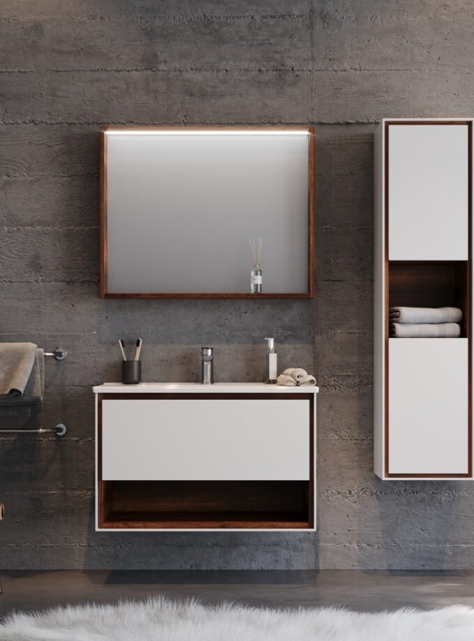 &Sigma;&epsilon;&tau; Έ&pi;&iota;&pi;&lambda;&omicron; &Mu;&pi;ά&nu;&iota;&omicron;&upsilon; NEW LUNA &Lambda;&epsilon;&upsilon;&kappa;ό MDF 18mm &Lambda;ά&kappa;&alpha; 85 9SLUN085WBN