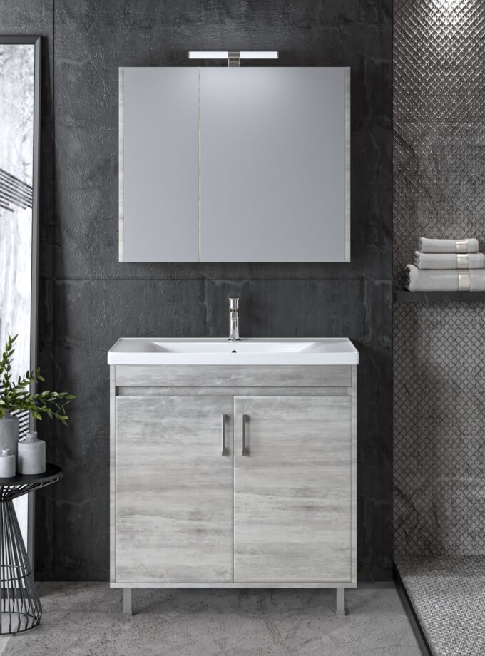 &Sigma;&epsilon;&tau; Έ&pi;&iota;&pi;&lambda;&omicron; &Mu;&pi;ά&nu;&iota;&omicron;&upsilon; SAVINA CEMENT 80 9SSA080CE0W &Pi;ά&gamma;&kappa;&omicron;&sigmaf; 77x44x83cm