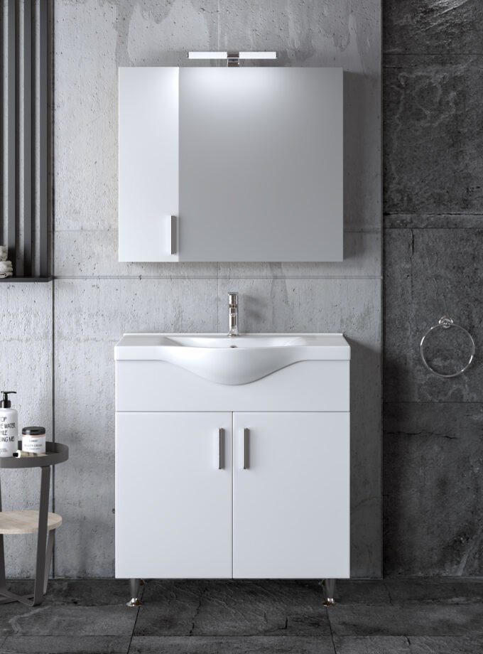 &Sigma;&epsilon;&tau; Έ&pi;&iota;&pi;&lambda;&omicron; &Mu;&pi;ά&nu;&iota;&omicron;&upsilon; SIENA WHITE 75 9SSI075GL0W &Pi;ά&gamma;&kappa;&omicron; 72x34x83cm
