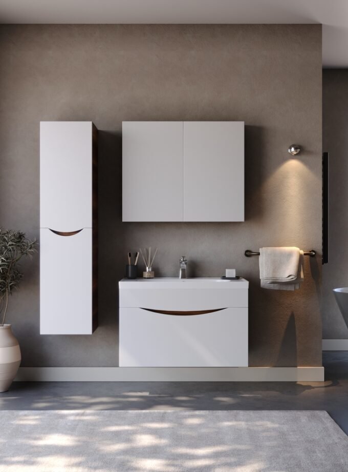 &Sigma;&epsilon;&tau; Έ&pi;&iota;&pi;&lambda;&omicron; &Mu;&pi;ά&nu;&iota;&omicron;&upsilon; SMILE &Lambda;&epsilon;&upsilon;&kappa;ό / Barok MDF 18mm &Lambda;ά&kappa;&alpha; 85 9SSMI085WBM