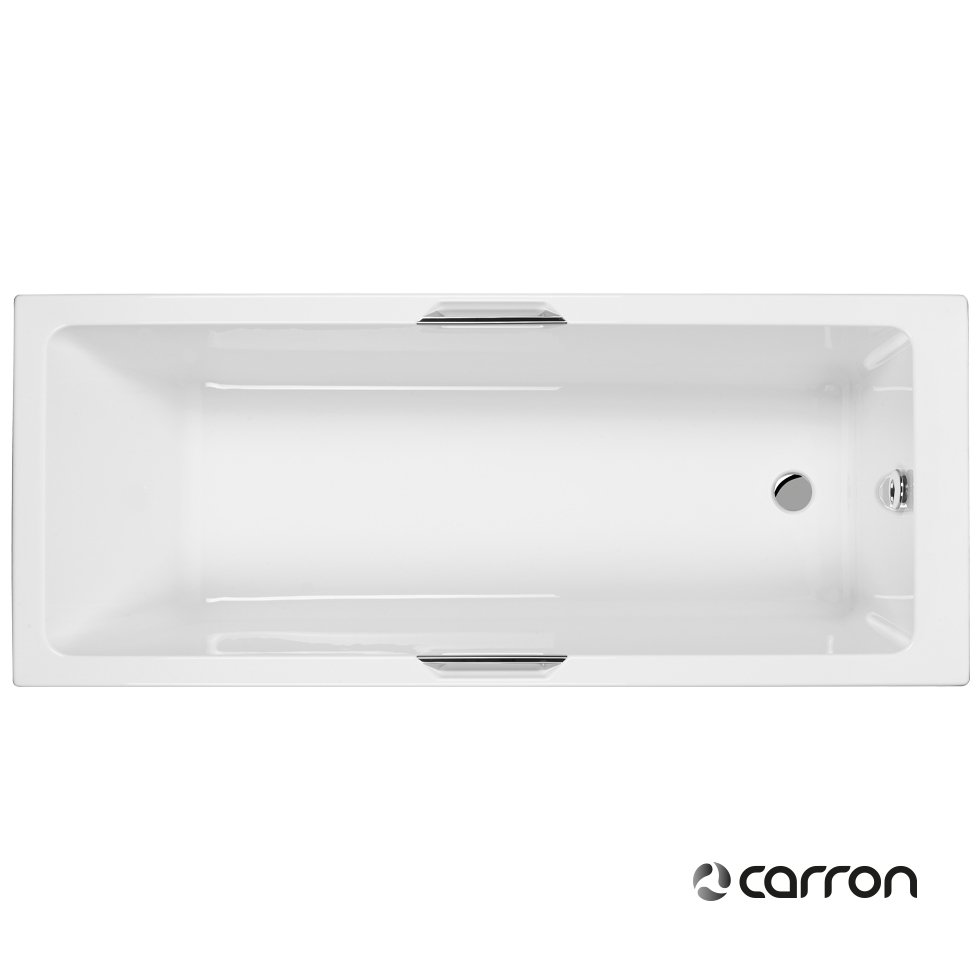 Μπανιέρα Ακρυλική Caronite QUANTUM INTEGRA 1700x750 με λαβές Chrome, Carron Bath White - Image 2