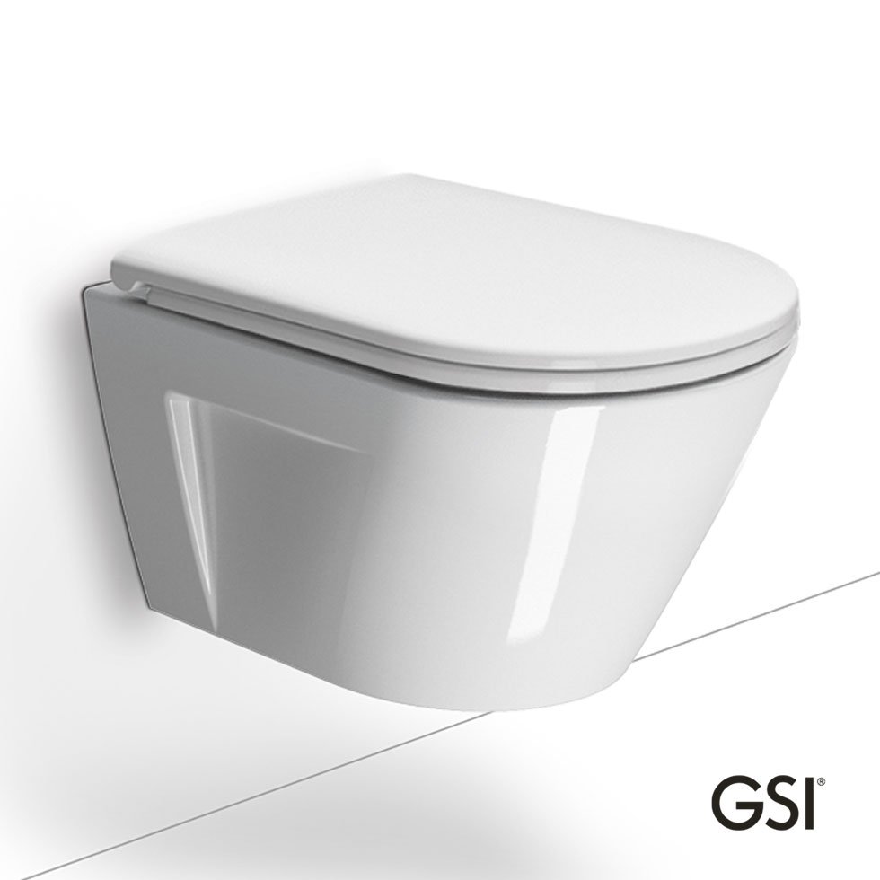 Λεκάνη Κρεμαστή Norm/50 Swirlflush με κάλυμμα Slim Soft Close MS99C, GSI White - Image 2