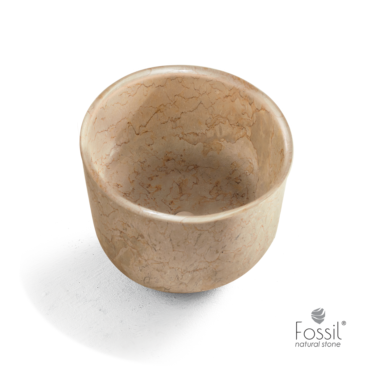 Νιπτήρας Μαρμάρινος Bucket Φ42 h.35 Fossil Beige - Image 2