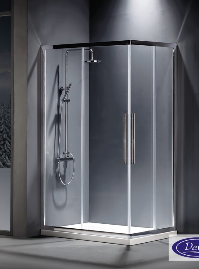 &Kappa;&alpha;&mu;&pi;ί&nu;&alpha; &nu;&tau;&omicron;&upsilon;&zeta;&iota;έ&rho;&alpha;&sigmaf; &Gamma;&omega;&nu;&iota;&alpha;&kappa;ή&sigmaf; &Epsilon;&iota;&sigma;ό&delta;&omicron;&upsilon; Corner Entry 90x90 (87-89 x 87-89 &epsilon;&kappa;.), Devon Flow Clean Glass Chrome