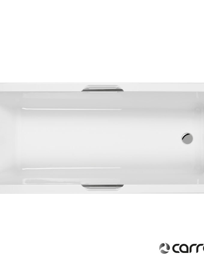 &Mu;&pi;&alpha;&nu;&iota;έ&rho;&alpha; &Alpha;&kappa;&rho;&upsilon;&lambda;&iota;&kappa;ή Caronite QUANTUM INTEGRA 1700x700 &mu;&epsilon; &lambda;&alpha;&beta;έ&sigmaf; Chrome, Carron Bath White