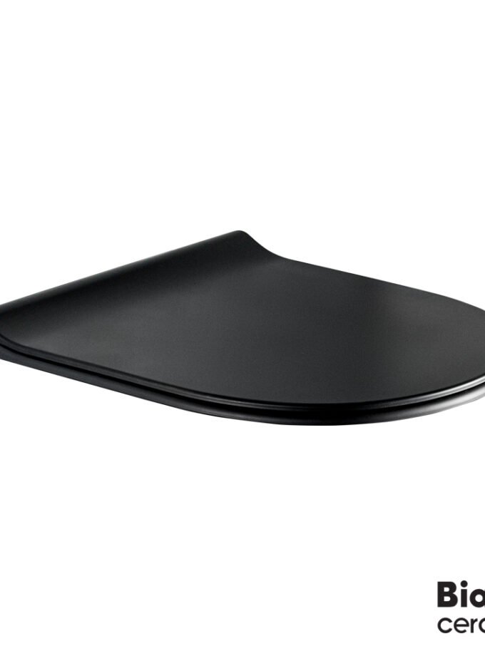 &Kappa;ά&lambda;&upsilon;&mu;&mu;&alpha; &Lambda;&epsilon;&kappa;ά&nu;&eta;&sigmaf; REMO Slim Soft Close Bianco Ceramica Black Matt