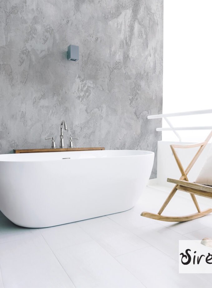 &Mu;&pi;&alpha;&nu;&iota;έ&rho;&alpha; Solid Surface &Epsilon;&lambda;&epsilon;ύ&theta;&epsilon;&rho;&eta;&sigmaf; &Tau;&omicron;&pi;&omicron;&theta;έ&tau;&eta;&sigma;&eta;&sigmaf; CUSCO Freestanding 165x85, Sirene White Matt