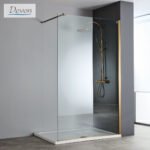 Διαχωριστικό κρύσταλλο ντουζιέρας IWIS Walk-in 110 ρυθμιζόμενo από 106 έως 108εκ., Devon Clean Glass PVD AISI304 Bronze Brushed