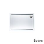Ντουζιέρα Ακρυλική Παραλληλόγραμμη 100x80 extra-flat Φ90 Sirene White