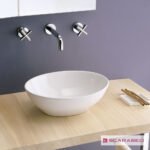 Νιπτήρας Πορσελάνης Ovo 41x33,5 Scarabeo White