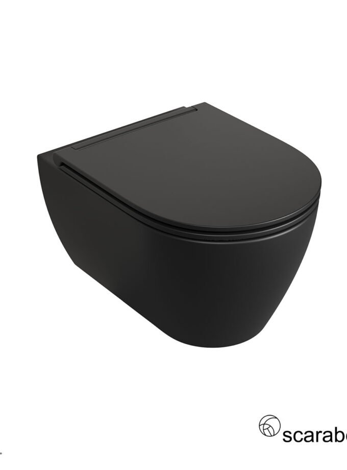 &Lambda;&epsilon;&kappa;ά&nu;&eta; &Kappa;&rho;&epsilon;&mu;&alpha;&sigma;&tau;ή MOON/50,5 Clean-Flush &mu;&epsilon; &kappa;ά&lambda;&upsilon;&mu;&mu;&alpha; Slim Soft Close, Scarabeo (Black Matt)