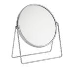 Round Makeup Mirror 21X19X7cm CHROME