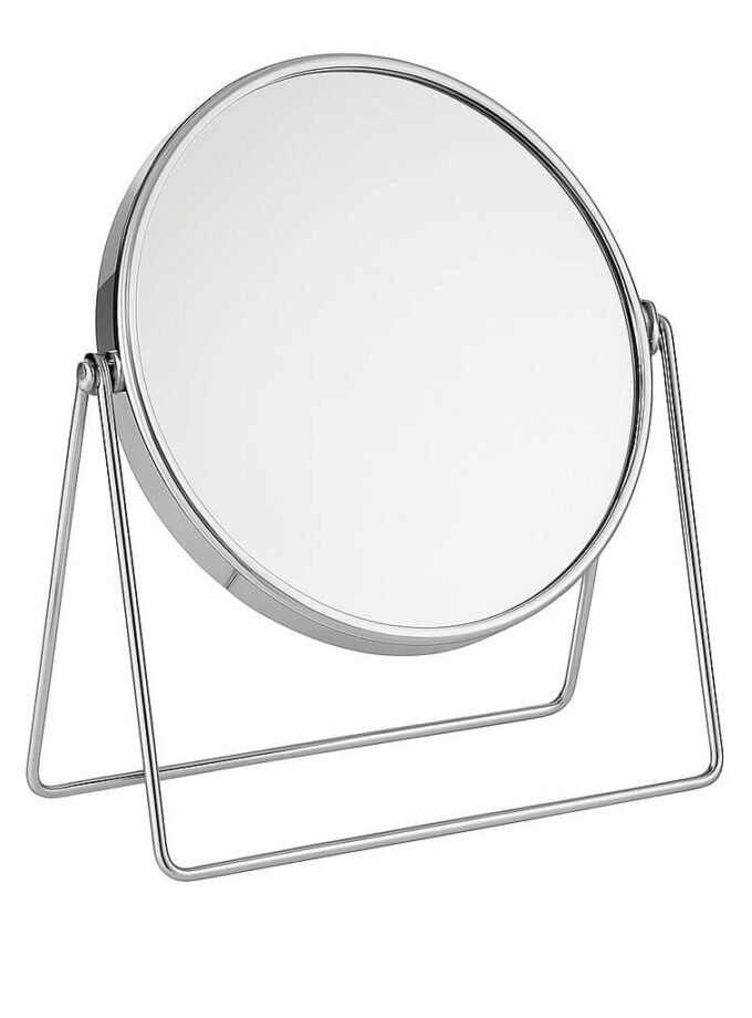 Round Makeup Mirror 21X19X7cm CHROME