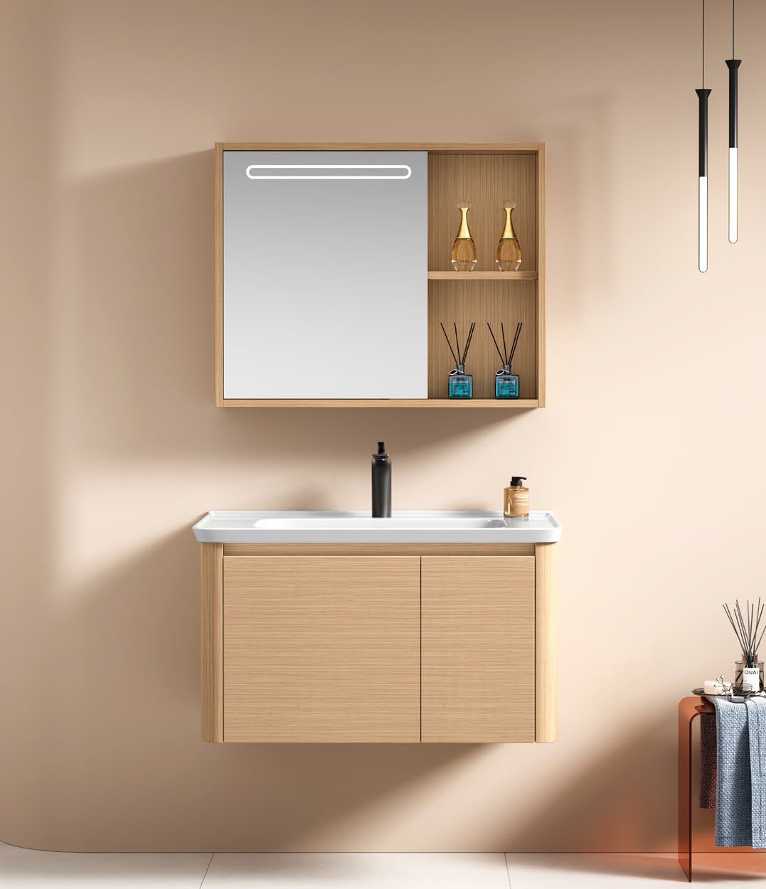 ΣΕΤ ΜΠΑΝΙΟΥ DIMITRA 80cm χρ.GOLDEN WOODEN ΠΟΛΥΑΙΘΥΛΕΝΙΟ (HDPE High Density)