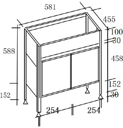 ΣΕΤ ΜΠΑΝΙΟΥ DRYAS 60cm χρ.GREY ΠΟΛΥΑΙΘΥΛΕΝΙΟ (HDPE High Density) - Image 3