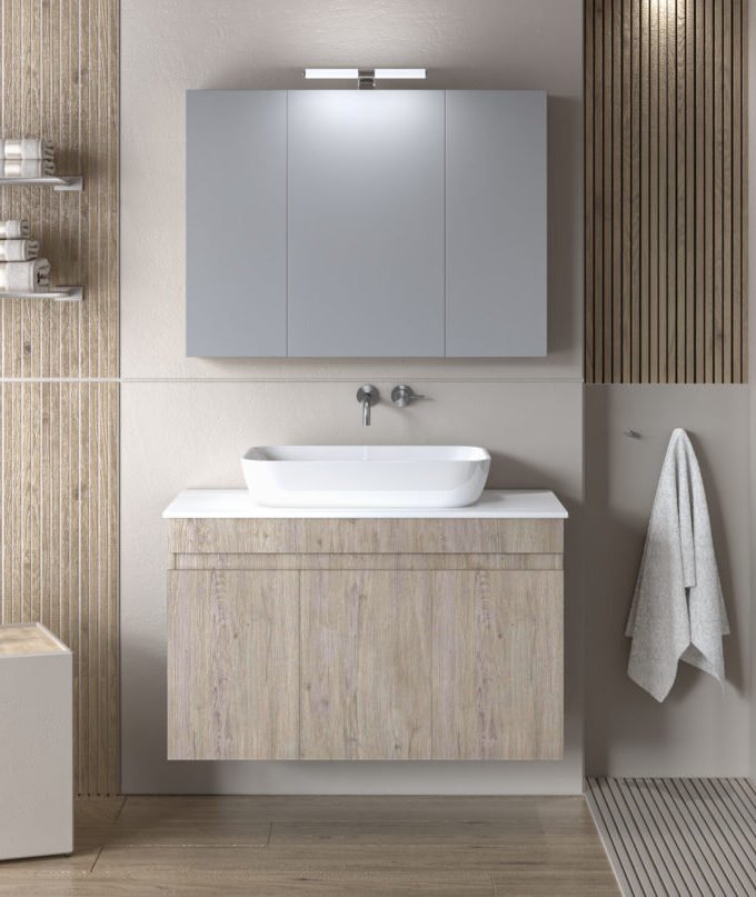 &Sigma;&Epsilon;&Tau; &Epsilon;&Pi;&Iota;&Pi;&Lambda;&Omicron;&Upsilon; OMEGA TOP 90cm &chi;&rho;.BEIGE OAK 9SOMT090BO